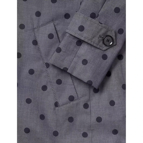 Banana Republic Woman’s Chambray Polka Dot Classic Trench Coat Small Bel… - Picture 6 of 11